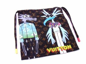 ■新品同様■ LOUIS VUITTON ヴィトン MP2954 モノグラム LVフレンズ ヴァージルアブロー コットン×シルク ポーチ ブラウン系 AI4481QZ