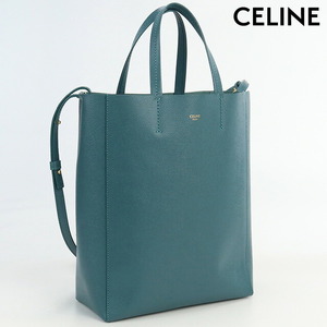 6/16はさらに+11倍 中古 セリーヌ トートバッグ レディース ブランド CELINE バーティカル スモール レザー 189813XBA.07PS ブルー