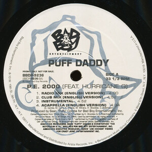 米12 Puff Daddy P. E. 2000 BBDP9236 Bad Boy Entertainment /00250