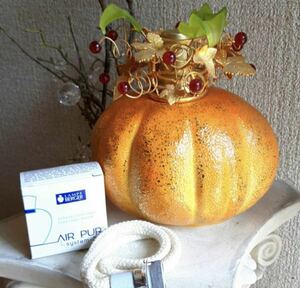 ランプ ベルジェ 金色のかぼちゃ アロマ ランプ パンプキン 南瓜 美品 未使用に近い　芯付