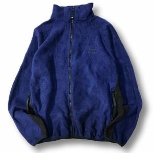 《良品◎》HELLY HANSEN ヘリーハンセン★ワンポイント*ブルゾンフリースジャケット*ネイビー/ブラック*サイズL(MA7134)◆S60