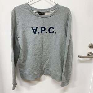 ☆1円スタート レディース古着 APC トレーナー アーペーセー スウェット ロゴ M グレー