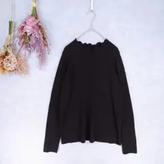 993 UNIQLO　ハイネック　カットソー　ラメ　大きいサイズ　黒　秋服