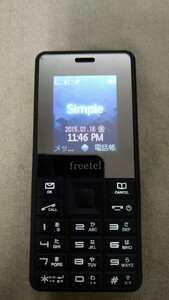 K005 SIMフリー freetel simple FT142F ガラホ 簡易確認＆簡易清掃＆初期化OK 判定○ 送料無料 現状品 