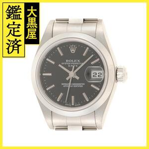 ROLEX　ロレックス　ギャラ有　P番　オイスターパーペチュアル デイト　79160　ステンレス　SS　ブラック　レディース　自動巻き【432】