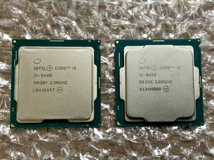 【intel Core i5-8500 9400 2個SET】CPU　1円スタート売り切り　ジャンク　中古　動作PC分解救出品　送料全国一律２3０円