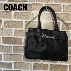 COACH コーチ ハンドバッグ レザー　キャリーオール　ハンプトンズ　裏地総柄