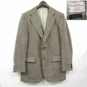 サイズ ？ Harris Tweed STANLEY BLACKER ツイード ウール テーラード ジャケット ブレザー ハリスツイード 古着 ビンテージ 3AU2604