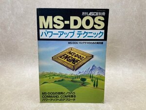 MS-DOSパワーアップテクニック　月刊アスキー別冊　1987年　CIJ431