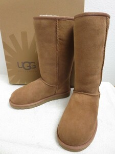 ◆/未使用 アグオーストラリア UGG 裏ボア ムートンブーツ 5815 W CLASSIC 定価 3万2800円 ブラウン 22cm ■管理番号L15847AWS18-170811-80