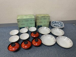 SN0605-67 ゆうパック着払い 乃りたけ 大鉢/Noritake シルバーゲート スープ皿×4/茶わん×5/吸物わん×4 食器まとめて