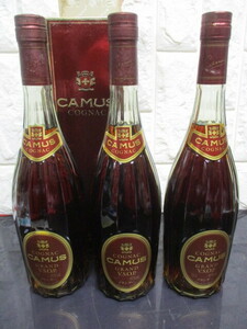 P414//未開栓 古酒 3本セット CAMUS GRAND VSOP カミュ グランド 700ml 40％ COGNAC コニャック ブランデー まとめ売り
