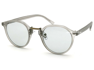 METAL BRIDGE CROWN PANTO BOSTON SUNGLASS 艶消しCLEAR GRAY/GOLD × LIGHT GRAY/クラウンパントボストンマットクリアフレームカジュアル