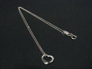 1円 ■極美品■ TIFFANY＆Co ティファニー エルサペレッティ オープンハート SV925 ネックレス アクセサリー シルバー系 AY6908