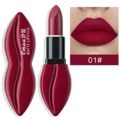 口紅☆01☆マットリップ☆レッド,赤,CmaaDu matte lipstick