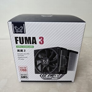 【未使用】SCYTHE/ FUMA3/SCFM-3000/120mmx2ファン ツインタワーCPUクーラー/干渉回避型デザイン/2重反転方式/高精度ベース / メッキ処理