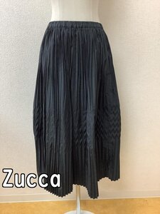 ズッカ (Zucca) 黒 変わりプリーツスカート ウエストゴム サイズM