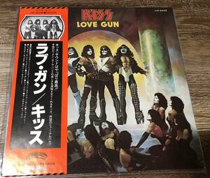 LP【ROCK】Kiss / Love Gun【Casablanca VIP-6435・77年国内盤帯付き・レギュラー帯・キッス・ラブガン】