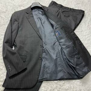 【極美品/希少XL/USA製】BROOKS BROTHERS 1818 ブルックスブラザーズ スーツセットアップ 現行タグ イタリア生地 ESTRATO社 上下 グレー LL