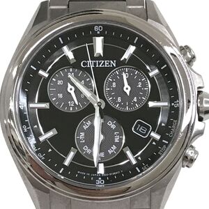 美品 CITIZEN シチズン ATTESA アテッサ Eco-Drive エコドライブ 腕時計 BL5530-57E E820-S096081 ソーラー クロノグラフ チタン ラウンド