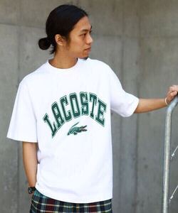 ラコステ　LACOSTE × BEAMS / 別注 College T-Shirt Tシャツ 3 ホワイト 白