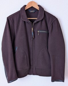 【送料無料】TENDERLOIN　テンダーロイン　WOOL WORK JKT ブラウン　ホースハイド （M）　中古 