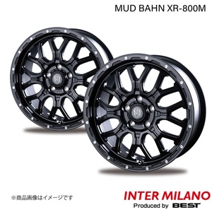 INTER MILANO/インターミラノ MUD BAHN XR-800M シビック FC1 ホイール 2本【17×7.0J 5-114.3 INSET48 マットブラックピアスポリッシュ】