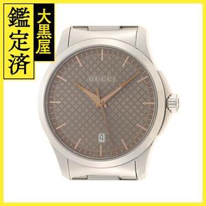 GUCCI グッチ Gタイムレス 126.4 YA1264053 SS ステンレススチール ブラウン クォーツ 【460】2148103714894