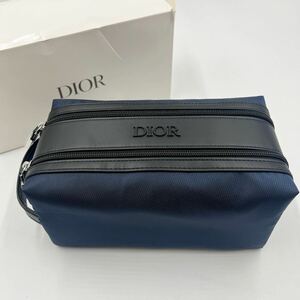 【未使用箱付】DIOR ディオール セカンドバック メンズ レディース ハンドバッグ クラッチバッグ ポーチ 1円〜 ネイビー 極美品