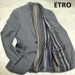 美品⭐️ ETRO エトロ　マルチストライプ　ペイズリー　テーラードジャケット　M