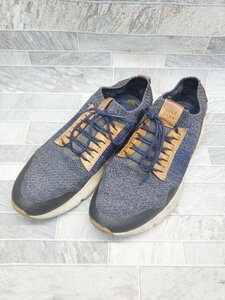 ◇ COLE HAAN コールハーン カジュアル 厚底 スリッポン シューズ サイズ10 1/2 M ネイビー ブラウン メンズ P