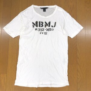 MARC BY MARC JACOBS マークジェイコブス コットン100% プリント Tシャツ S 白 ホワイト カットソー 半袖 国内正規品 メンズ 紳士