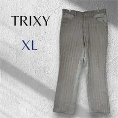 TRIXY【XL】ハウンドトゥース チェック柄ドッキングパンツ コットン