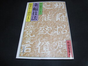 ｒ２■中上級者のための条幅技法 臨書から創作まで 坂田聖峯/1989年初版