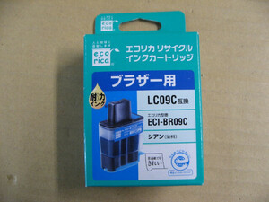 【使用推奨期限の記載無】エコリカ LC09C互換 ブラザー用 リサイクルインクカートリッジ ECI-BR09C