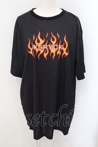 KRY CLOTHING / 「ENJO」Tシャツ ブラック O-24-11-29-058-EL-TO-OW-ZT0111