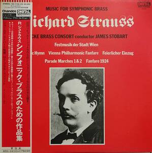 LP盤 ジェームス・ストバート/Locke Brass Consort　R.Strauss シンフォニック・ブラスのための作品集