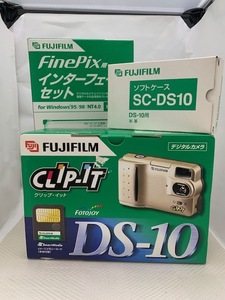 ☆ 1000円セール ☆FUJIFILM　Clip-It　DS-10　富士フイルム　デジカメ　コンパクトカメラ　箱付き　現状品　ケース未使用◆28872