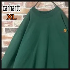 《人気》carhartt カーハート　スウェット　刺繍ロゴ　グリーン　XL