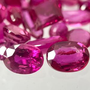 1円〜!!［天然ルビーおまとめ25ct］d 約5g ルース 裸石 宝石 Ruby コランダム jewelry ジュエリー w3/191