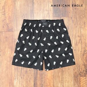 AMERICAN EAGLE/XSサイズ/トランクス 0220-3353 ストレッチ◎ 楽ちん ゴースト 幽霊プリント 下着 新品/黒/ブラック/ih179/