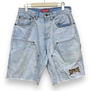 SUPREME 22SS Cutoff Double Knee Denim Painter Short Washed Blue ハーフパンツ サイズ30 インディゴ シュプリーム デニムショート