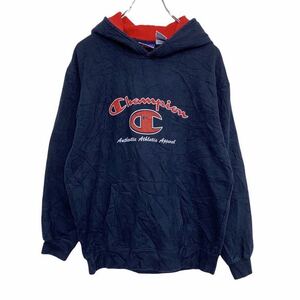 Champion スウェット パーカー キッズ XL 16/18 ネイビー チャンピオン スポーツ 古着卸 アメリカ仕入 t2111-5059