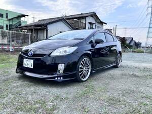 トヨタ　プリウス　S　H23/11 66000km 車検R6/12 19インチAW 社外ナビ　社外エアロ　ETC 