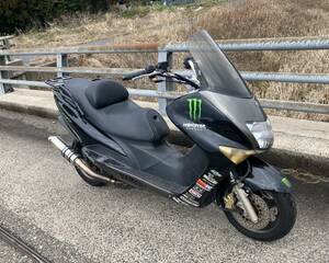 ヤマハ マジェスティ125 5CA キャブ車 エンジン実動 ベース車 社外マフラー ハンドル Rサス K&N 4722km コマジェ 原付2種 スクーター 125cc