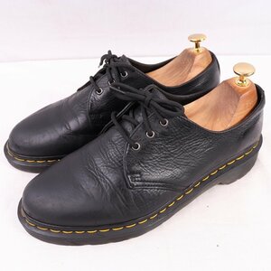 ドクターマーチン UK7 /25.5cm-26.0cm/3ホール 黒 ブラック ブーツ 本革 dr.martens 中古 古着 dm3937