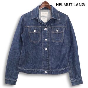 98年製 本人期★ HELMUT LANG ヘルムートラング 通年 クラシック デニム ジャケット Gジャン Sz.M レディース イタリア製　K5T00030_1#O