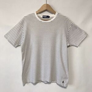 RALPH LAUREN ラルフローレン☆ボーダーTシャツ/サイズL/毛羽立ち、シミ有り