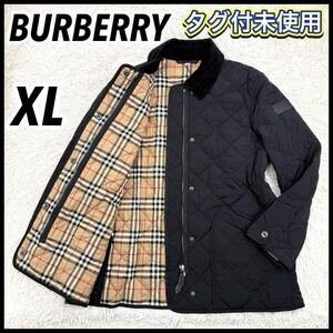 【タグ付未使用】希少XL 現行タグ BURBERRY LONDON ENGLAND バーバリーロンドン イングランドノバチェック キルティングジャケット