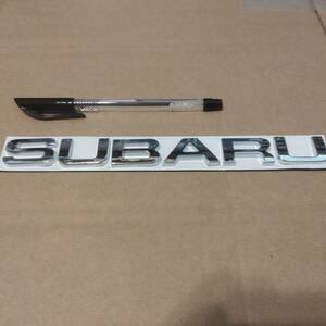 【ゆうパケット送料込】SUBARU エンブレム メッキシルバー 横21.5cm×縦3cm×厚さ5mm ②　スバル SUBARU 金属製